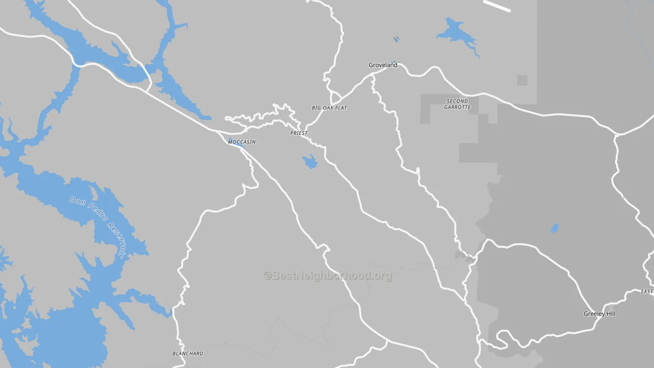 Transit Grade map of Big Oak Flat, CA