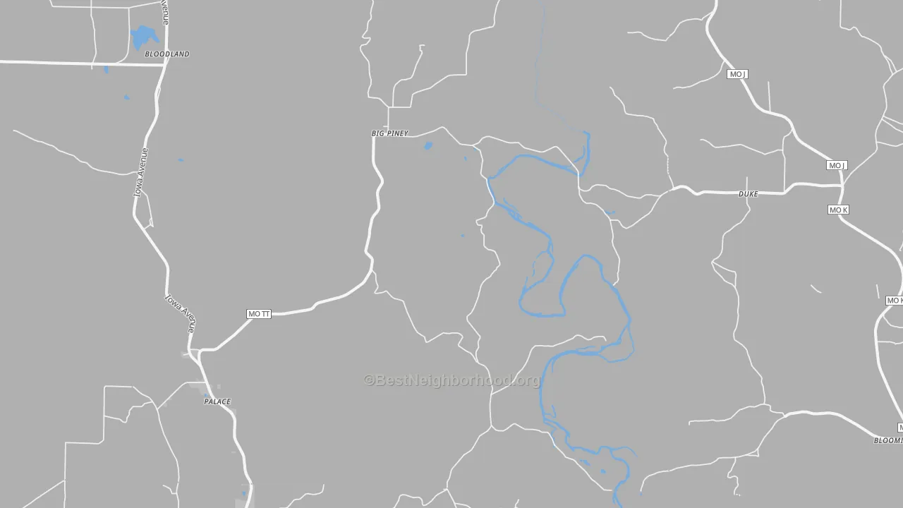 Transit Grade map of Big Piney, MO