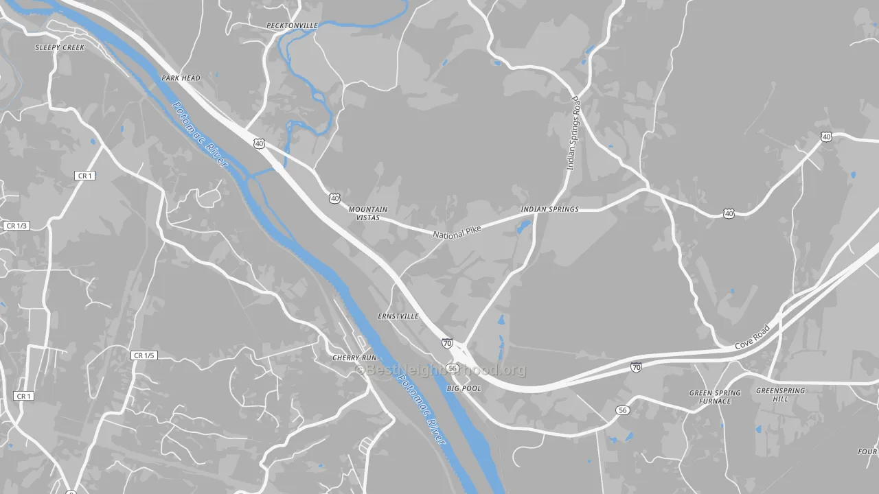 Transit Grade map of Big Pool, MD