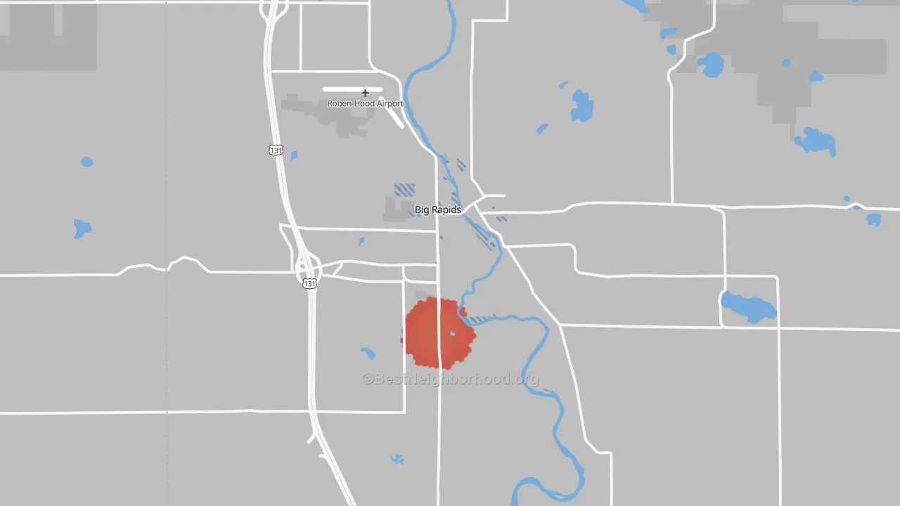 Transit Grade map of Big Rapids, MI