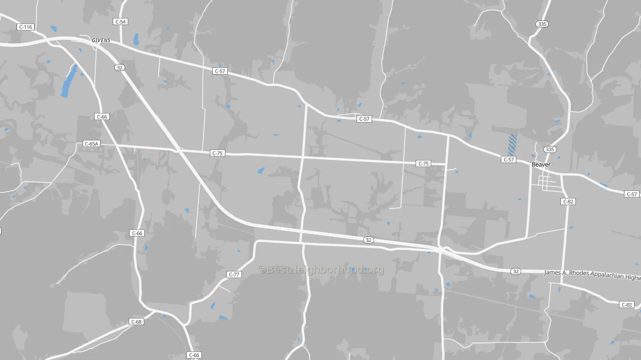 Transit Grade map of Big Rock, OH