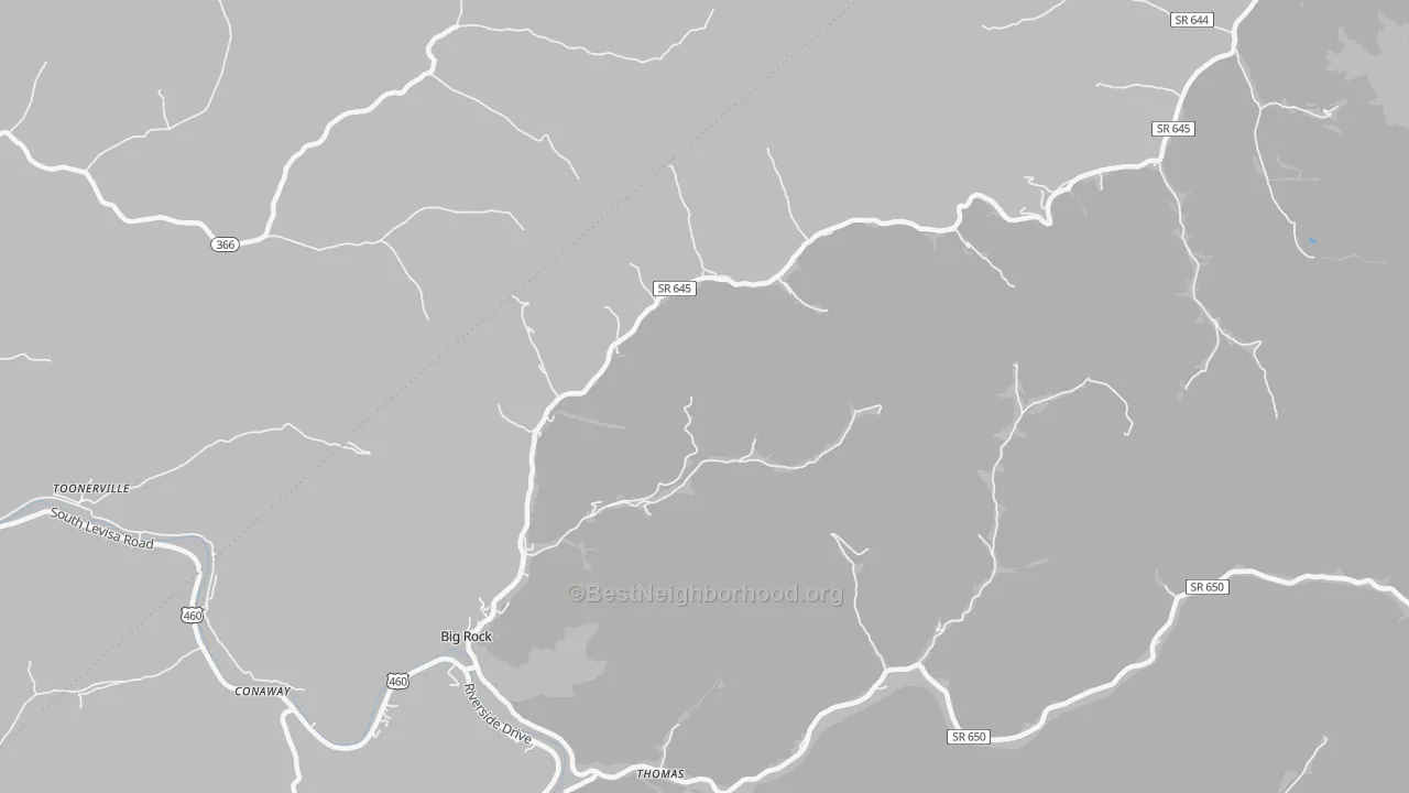 Transit Grade map of Big Rock, VA