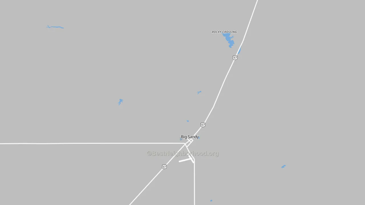 Transit Grade map of Big Sandy, MT