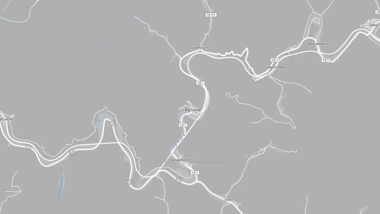 Transit Grade map of Big Sandy, WV