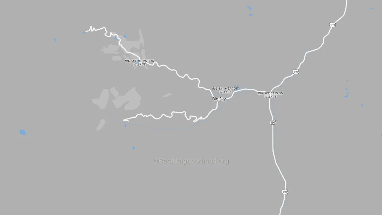 Transit Grade map of Big Sky, MT