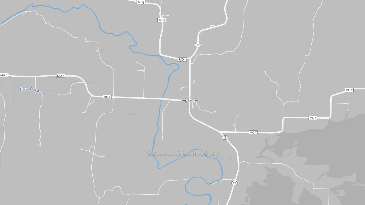 Transit Grade map of Big Spring, MO