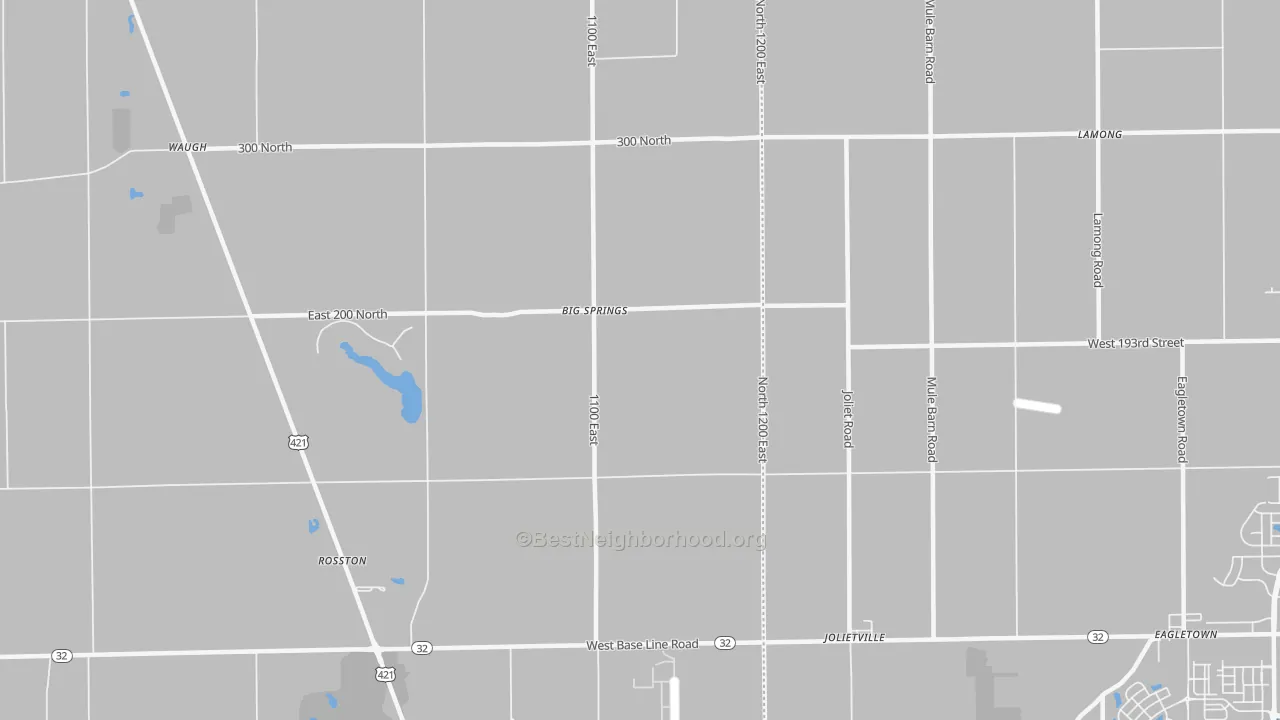 Transit Grade map of Big Springs, IN