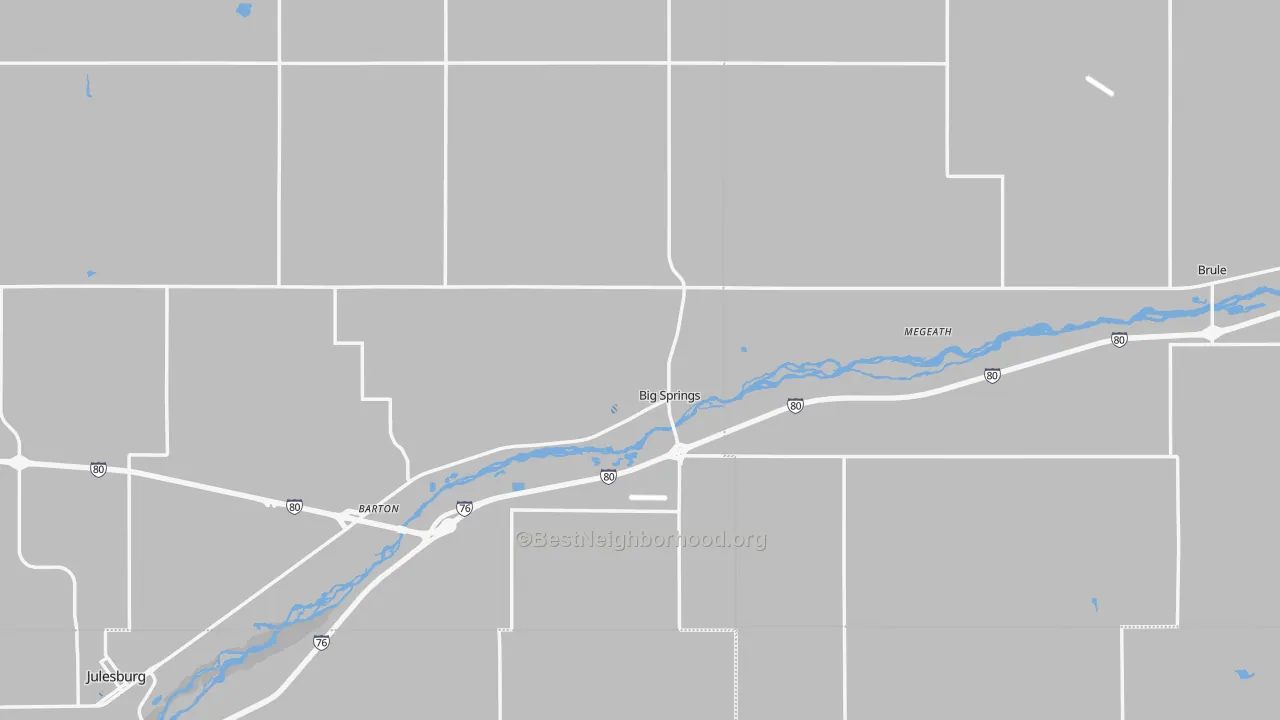 Transit Grade map of Big Springs, NE