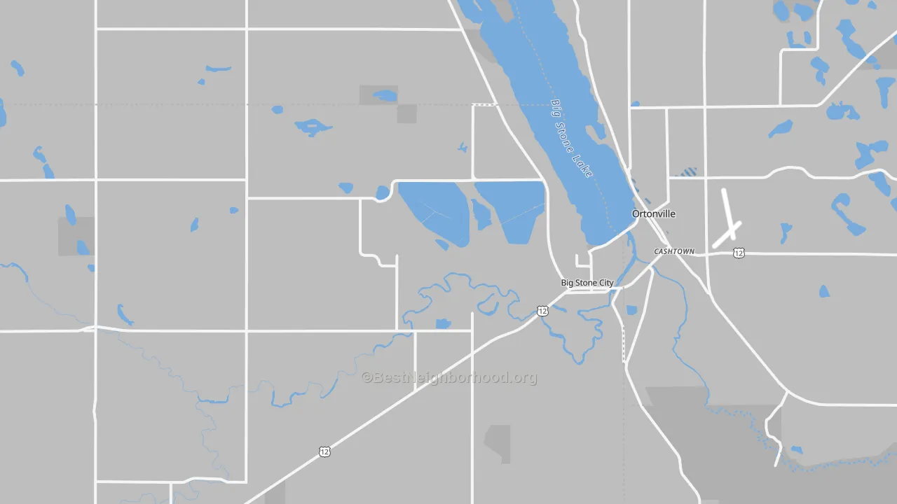Transit Grade map of Big Stone City, SD