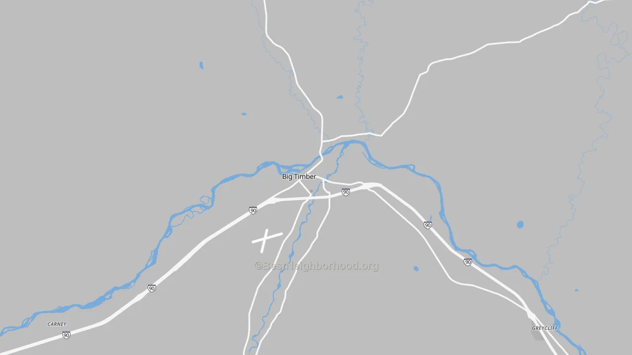Transit Grade map of Big Timber, MT