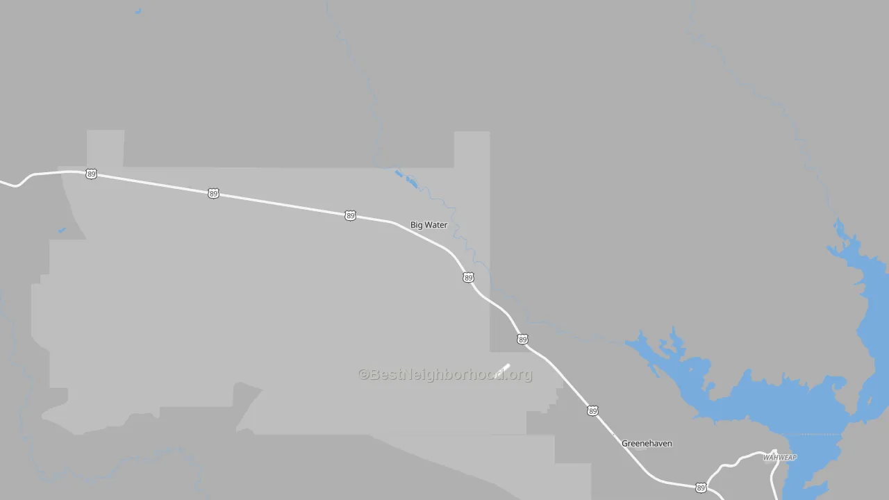 Transit Grade map of Big Water, UT