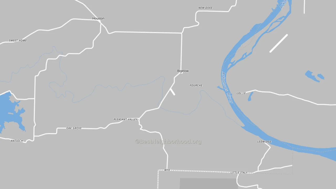 Transit Grade map of Bigelow, AR