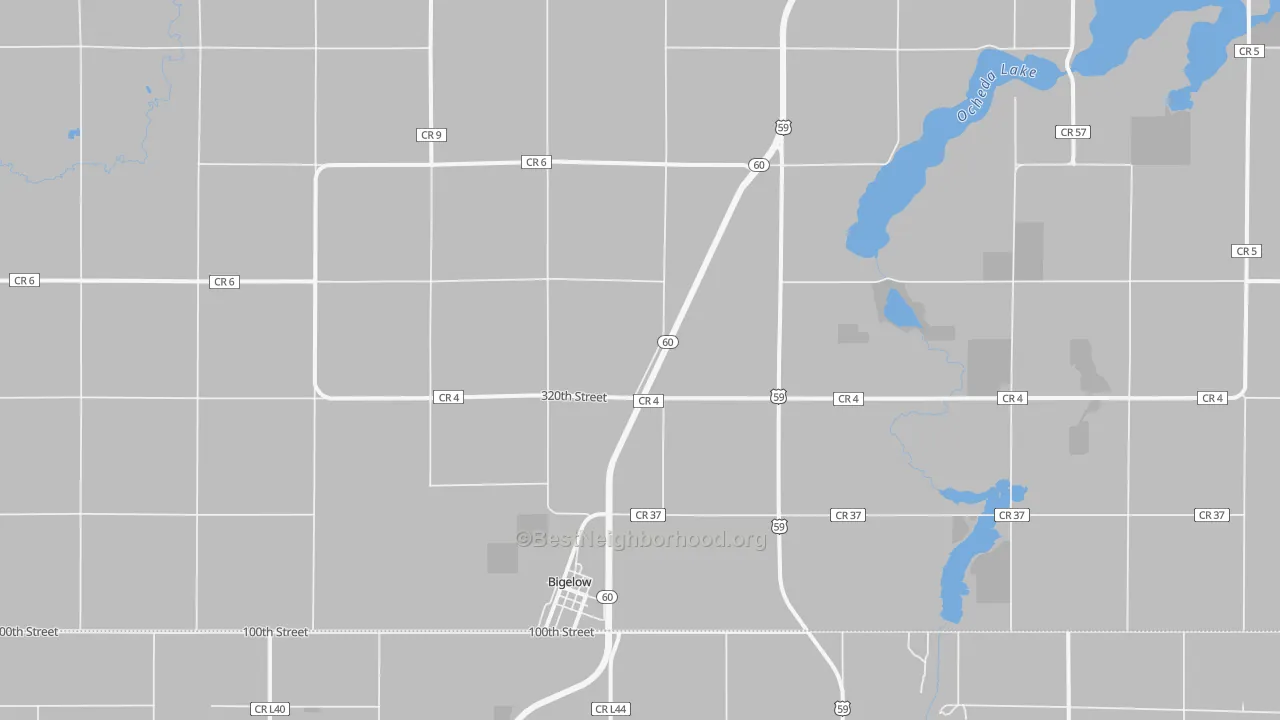 Transit Grade map of Bigelow, MN