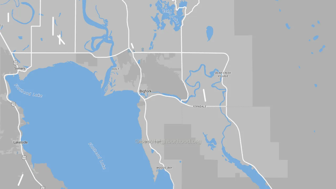 Transit Grade map of Bigfork, MT