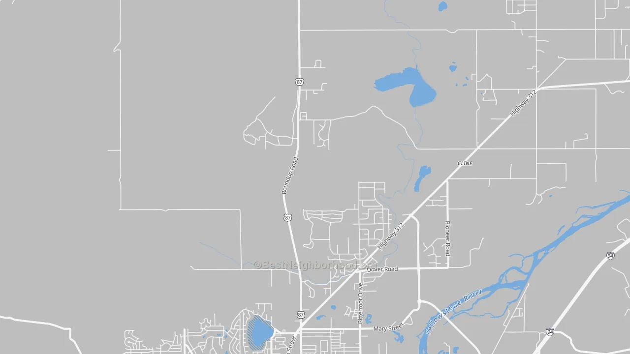 Transit Grade map of Billings Heights, MT