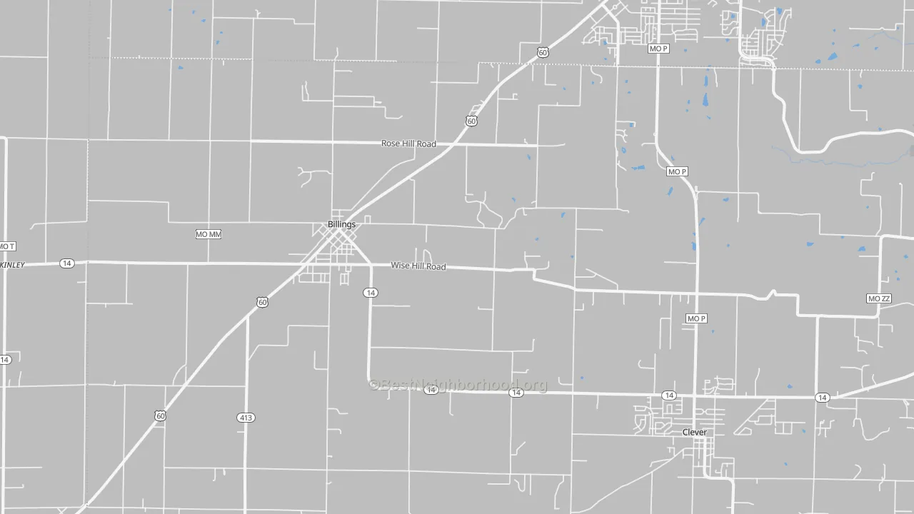 Transit Grade map of Billings, MO