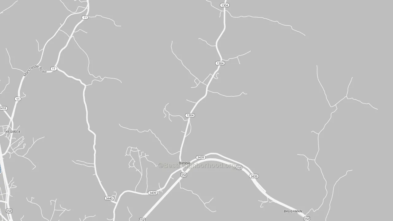 Transit Grade map of Bimble, KY