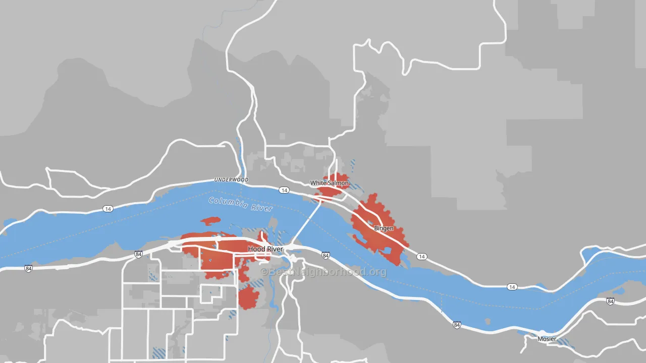 Transit Grade map of Bingen, WA