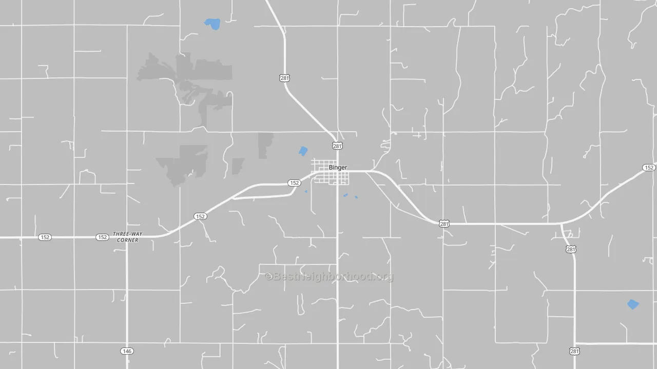 Transit Grade map of Binger, OK