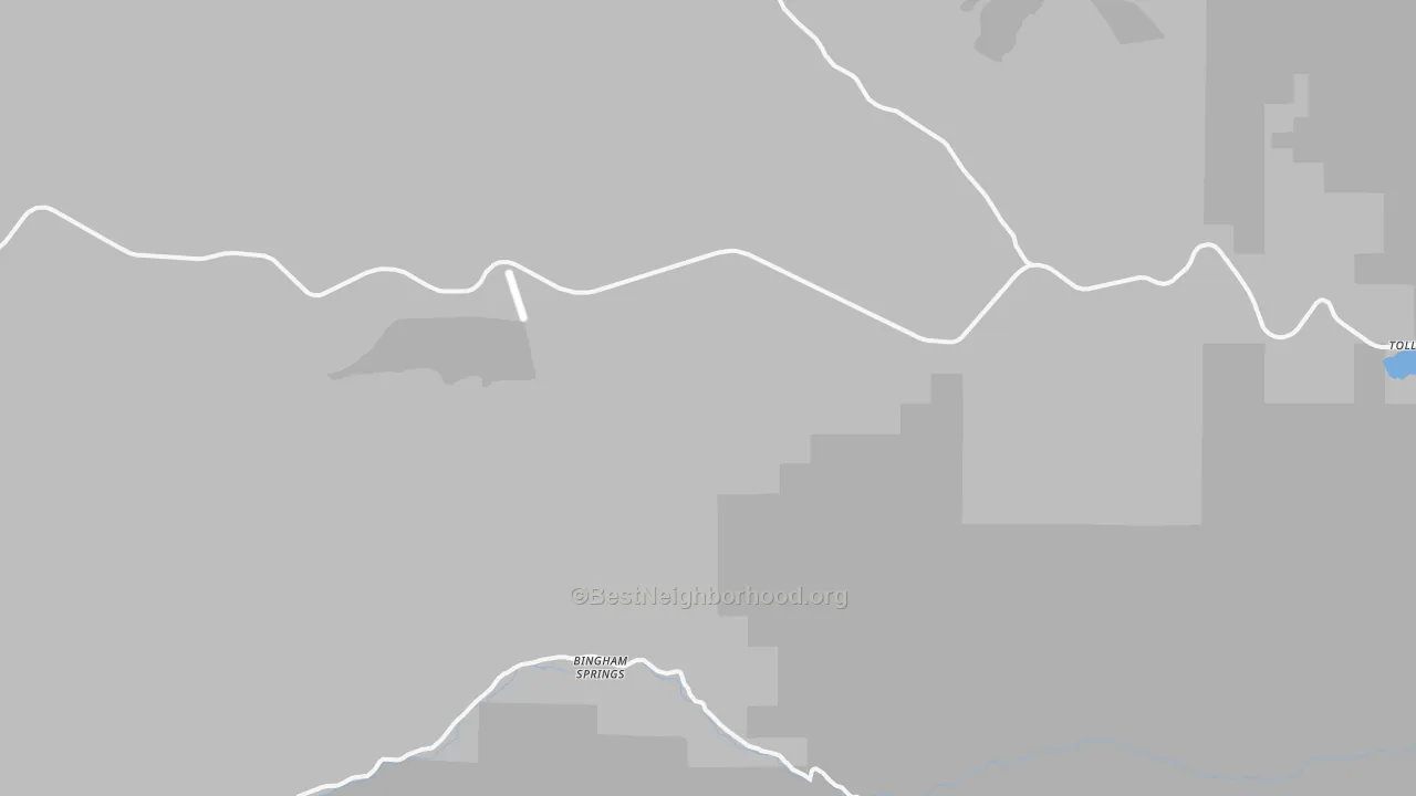 Transit Grade map of Bingham Springs, OR