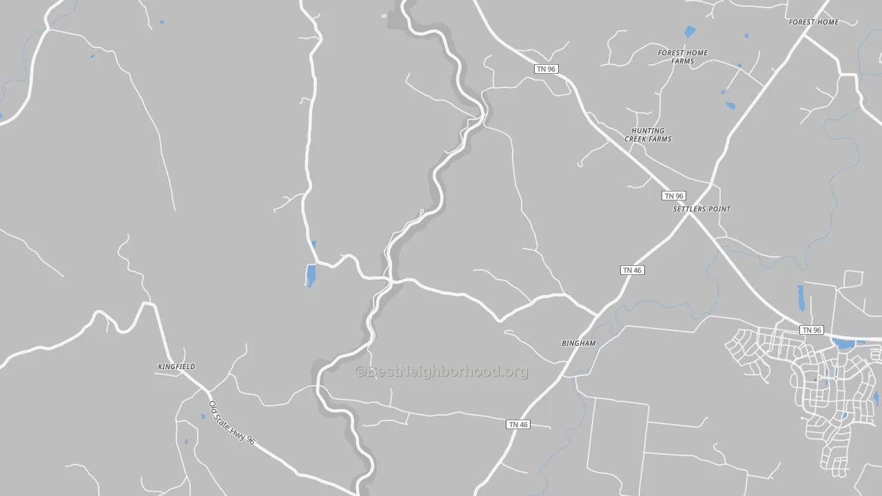 Transit Grade map of Bingham, TN