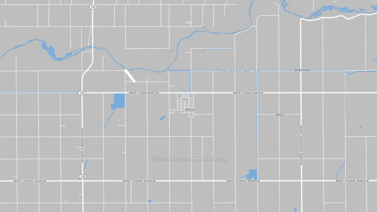 Transit Grade map of Biola, CA