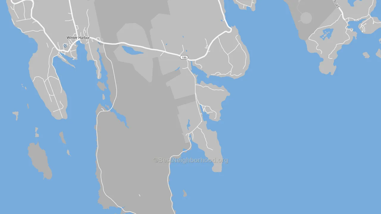 Transit Grade map of Birch Harbor, ME