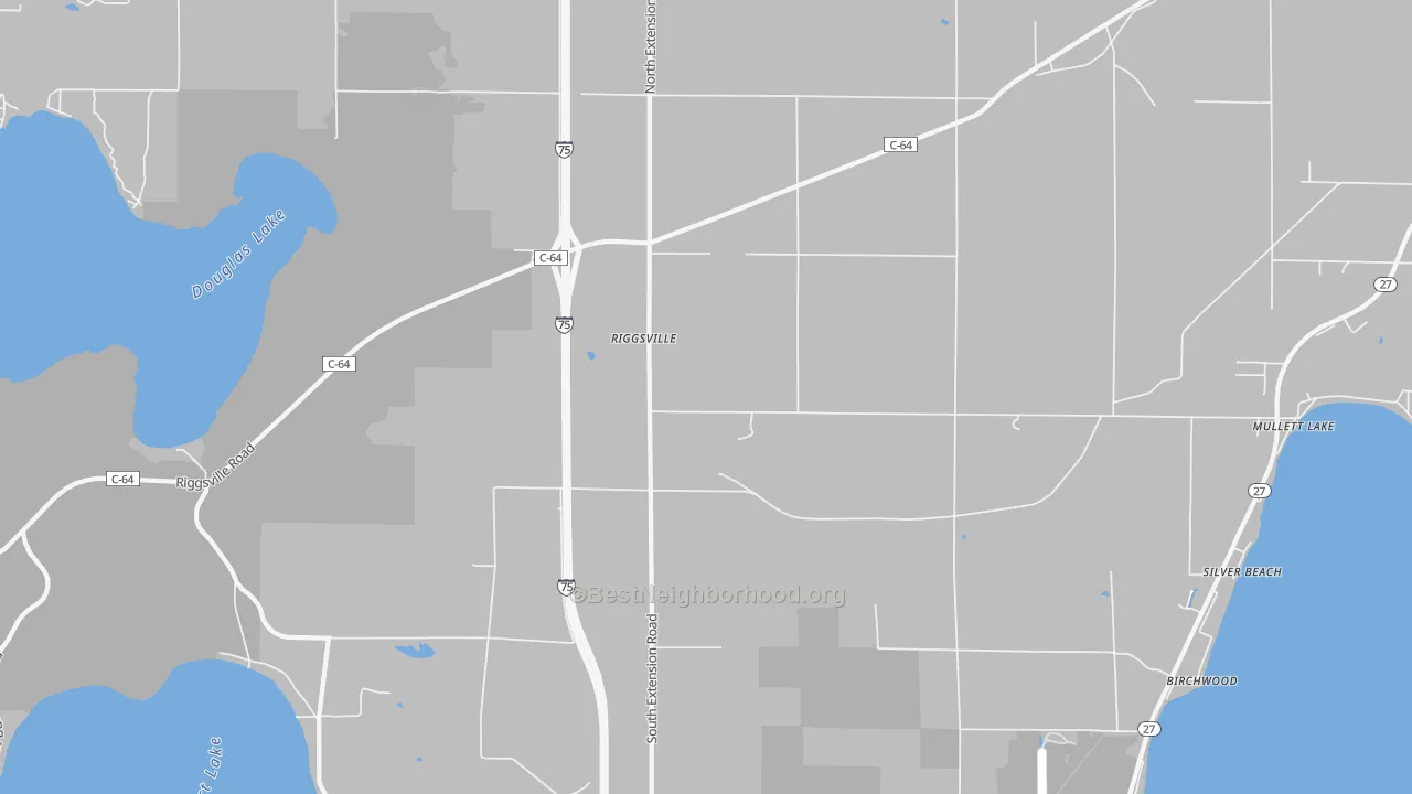 Transit Grade map of Birchwood, MI