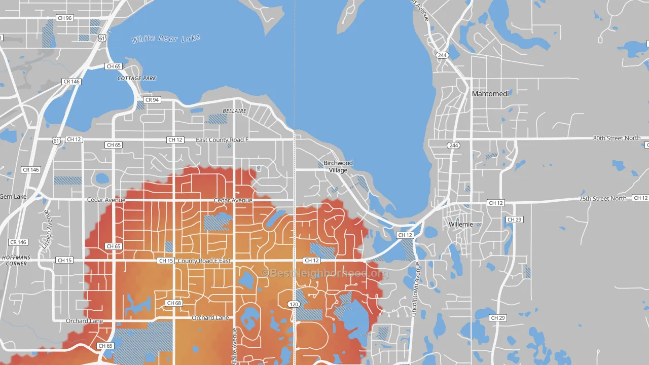 Transit Grade map of Birchwood Village, MN