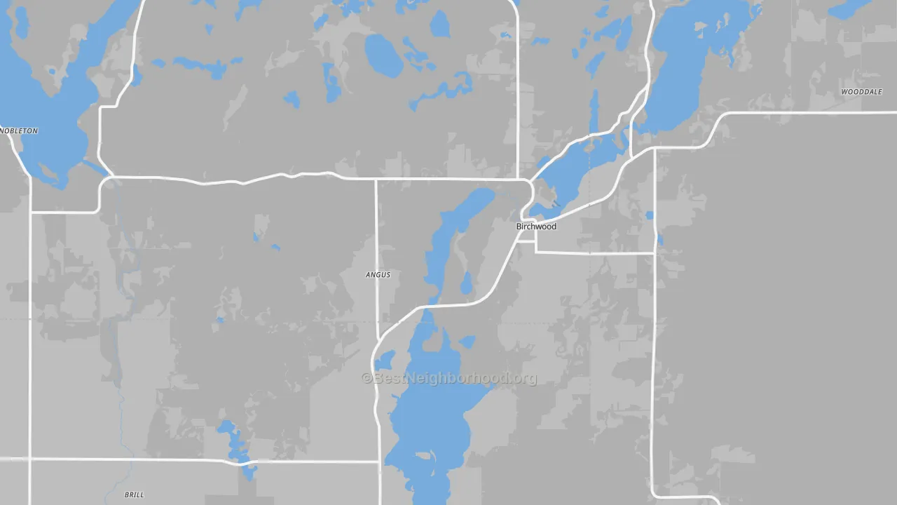 Transit Grade map of Birchwood, WI
