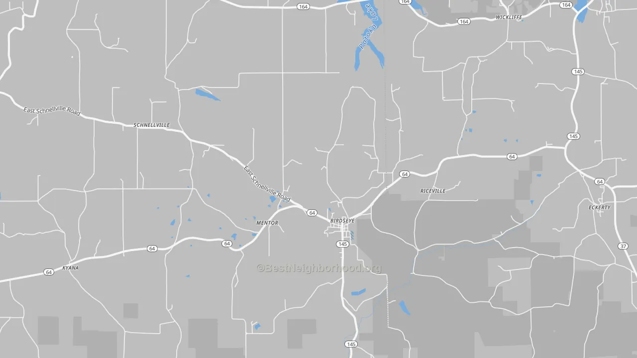 Transit Grade map of Birdseye, IN