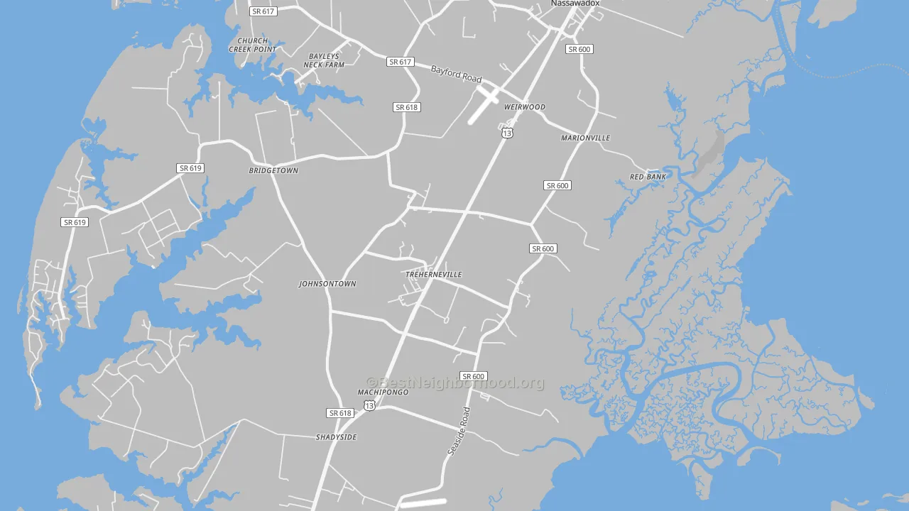 Transit Grade map of Birdsnest, VA