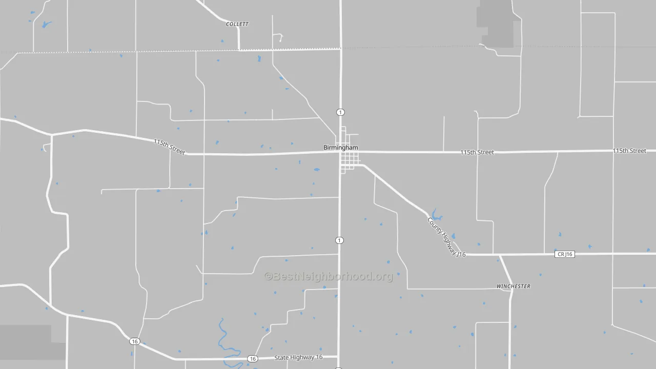 Transit Grade map of Birmingham, IA