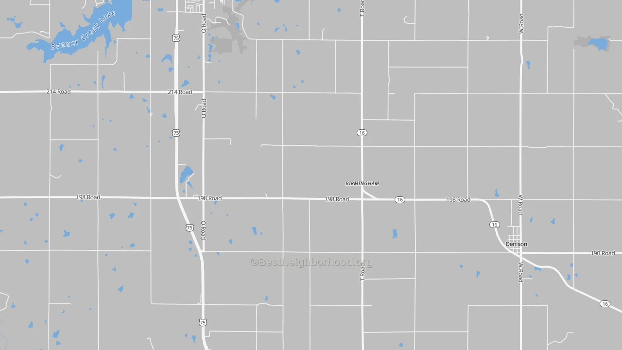 Transit Grade map of Birmingham, KS