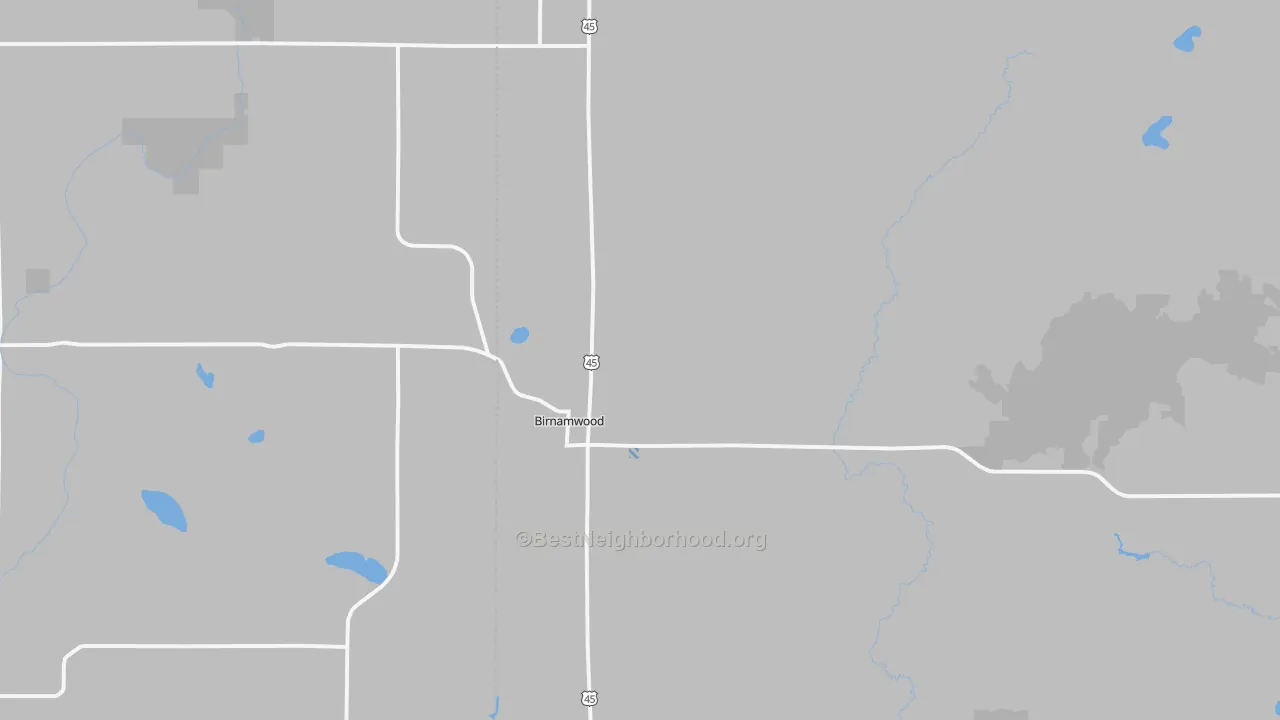 Transit Grade map of Birnamwood, WI