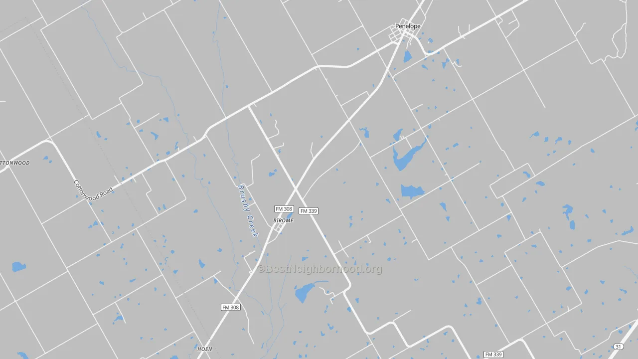 Transit Grade map of Birome, TX