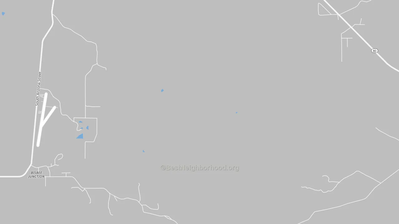 Transit Grade map of Bisbee Junction, AZ