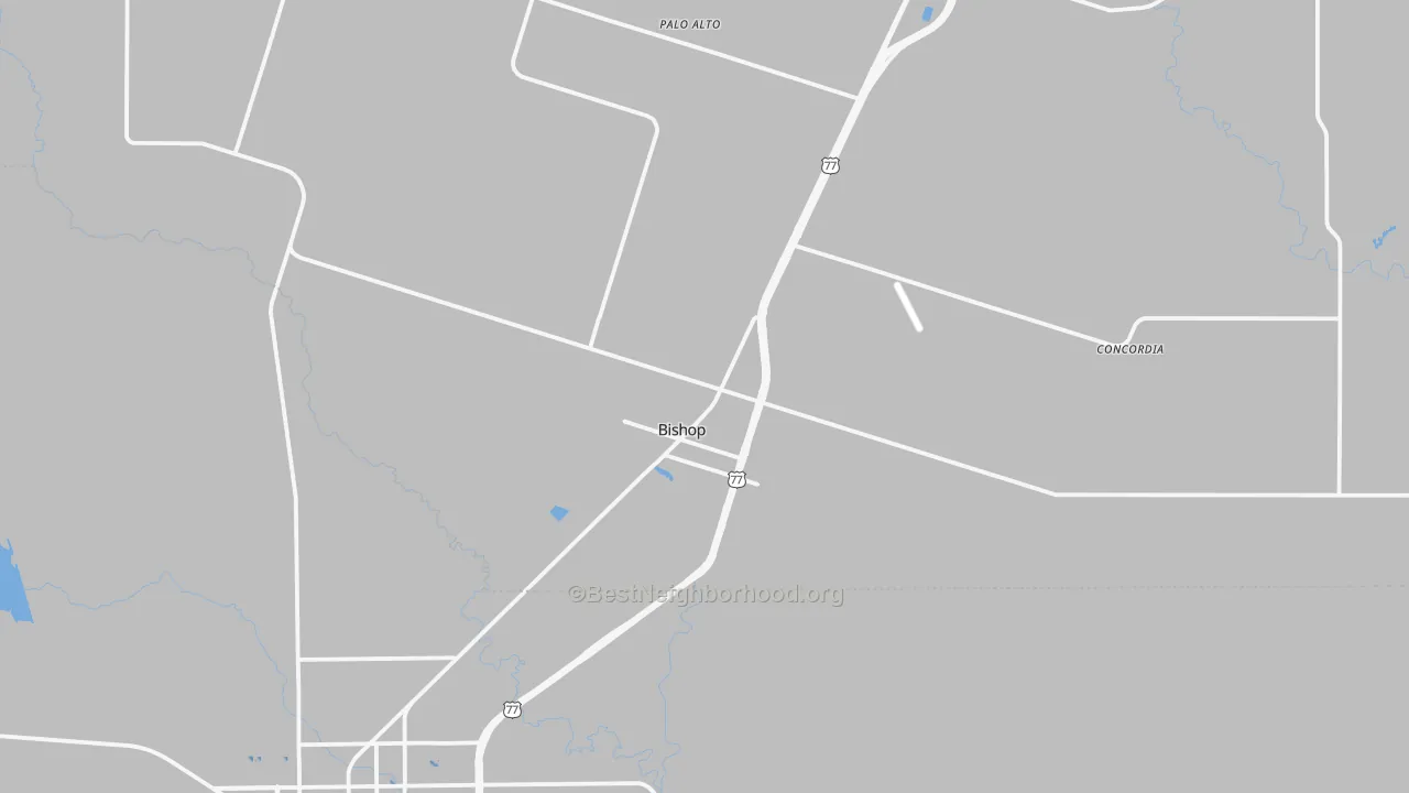 Transit Grade map of Bishop, TX
