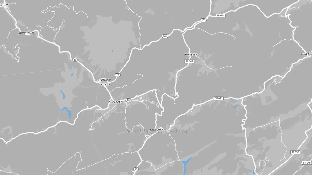 Transit Grade map of Bishop, VA