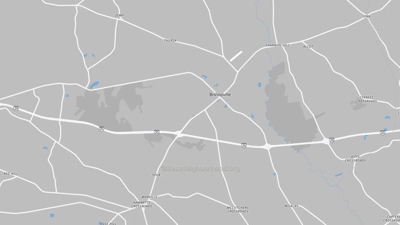 Transit Grade map of Bishopville, SC