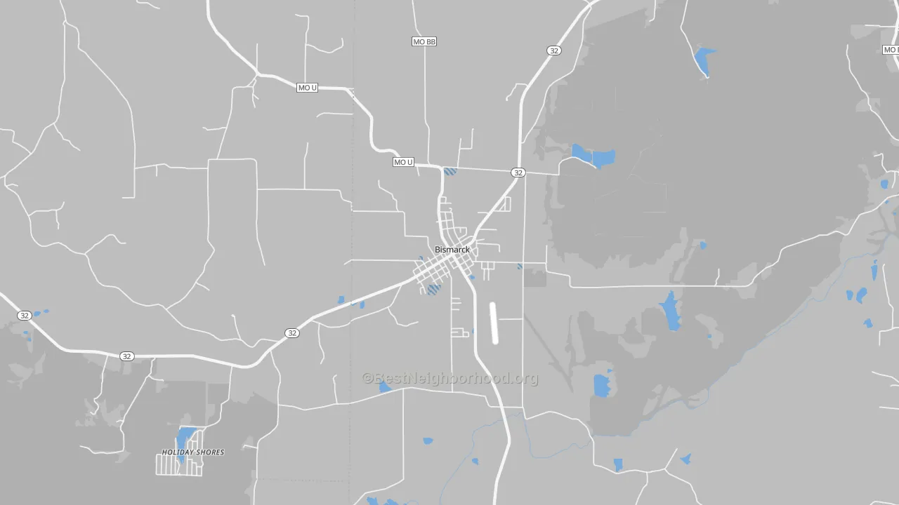 Transit Grade map of Bismarck, MO