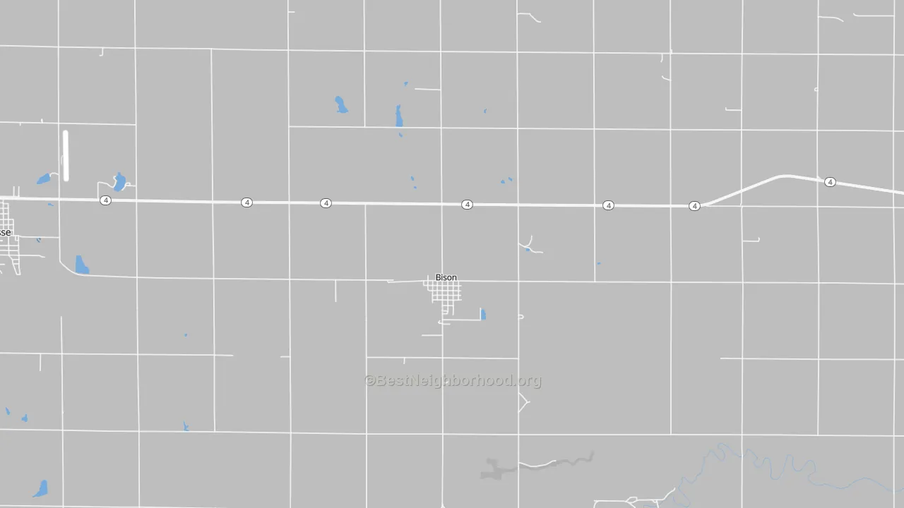 Transit Grade map of Bison, KS