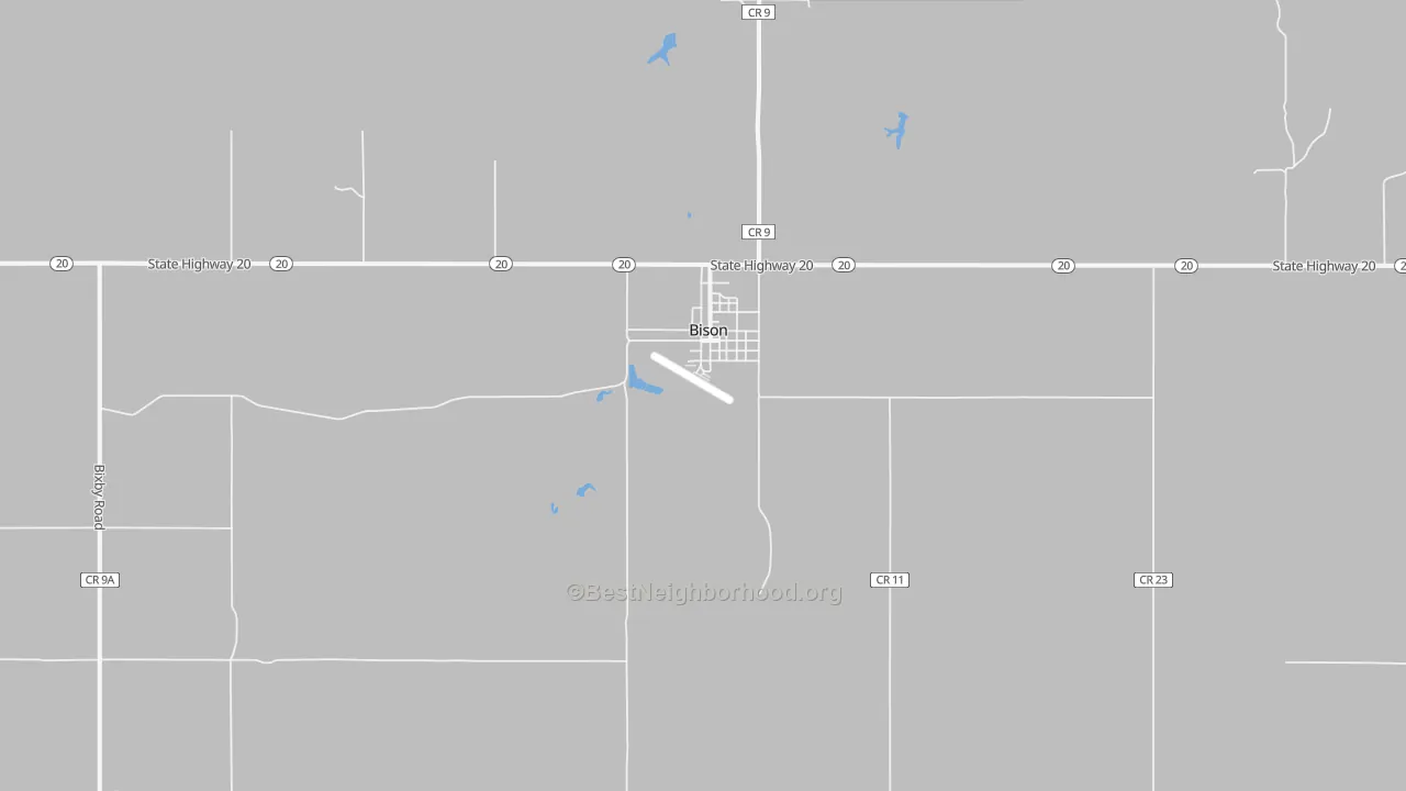 Transit Grade map of Bison, SD