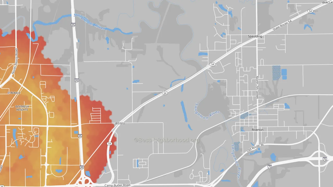 Transit Grade map of Bissell, IL