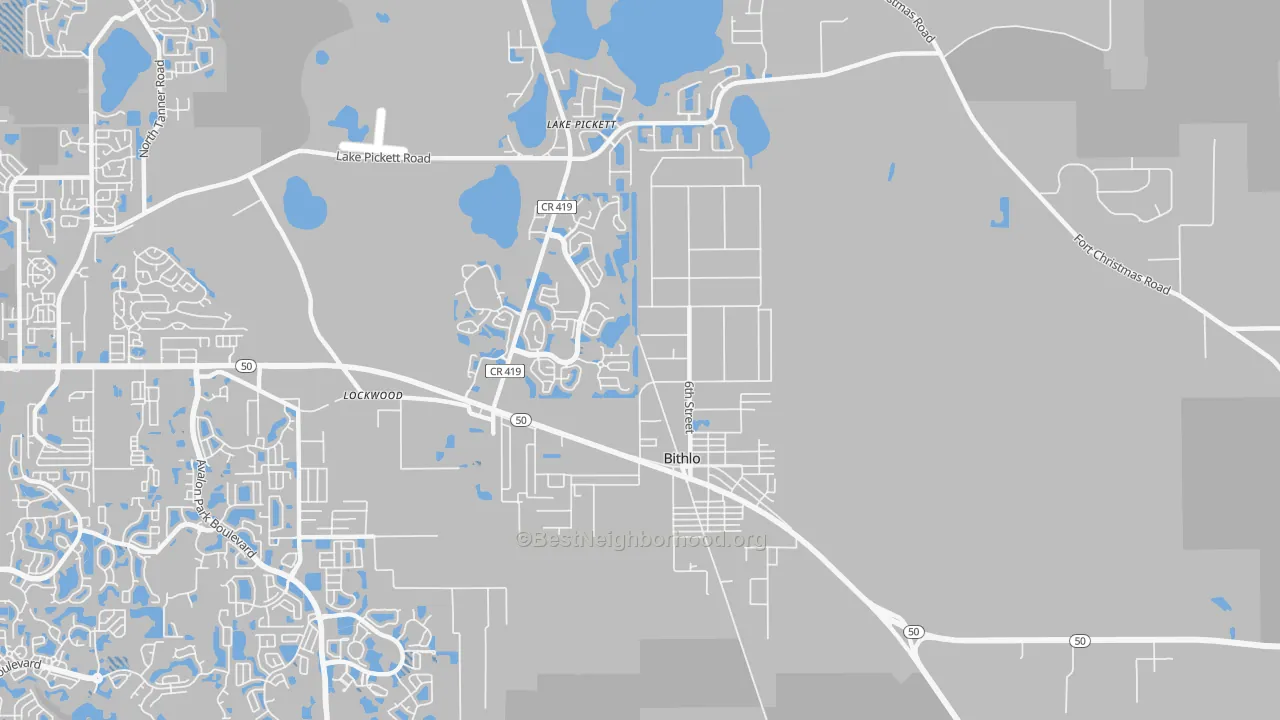 Transit Grade map of Bithlo, FL