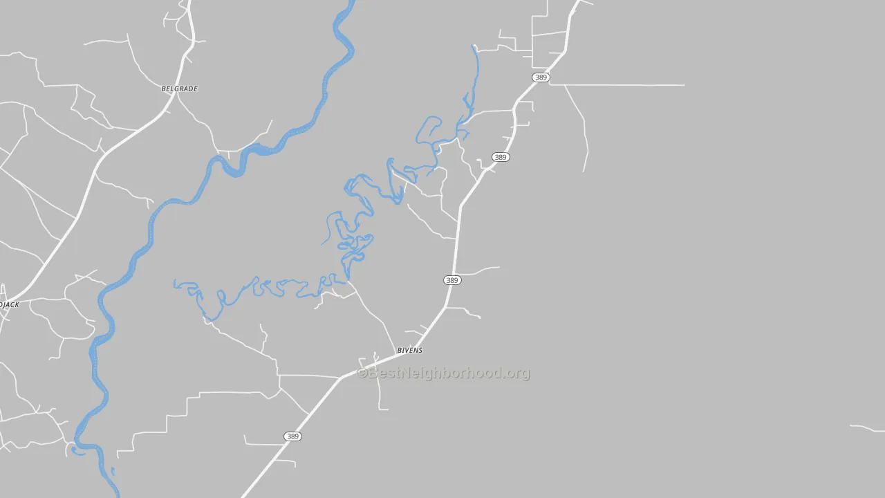 Transit Grade map of Bivens, LA