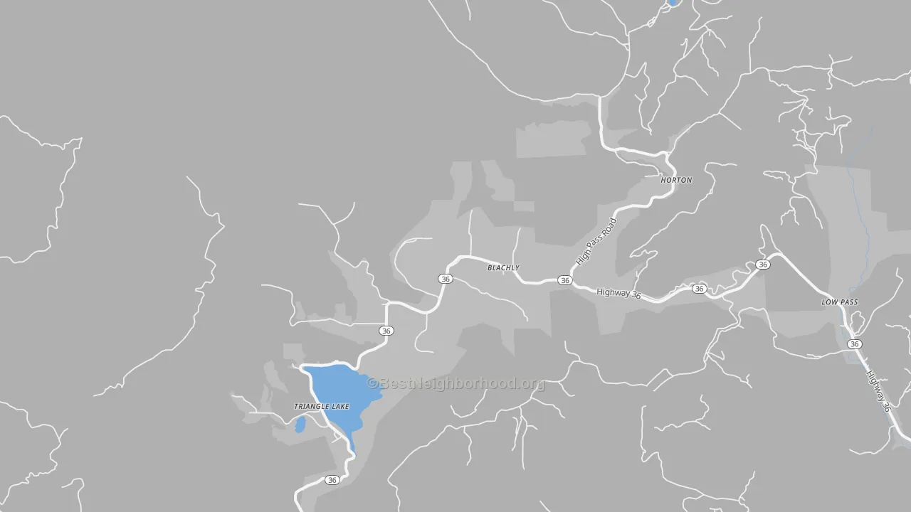 Transit Grade map of Blachly, OR