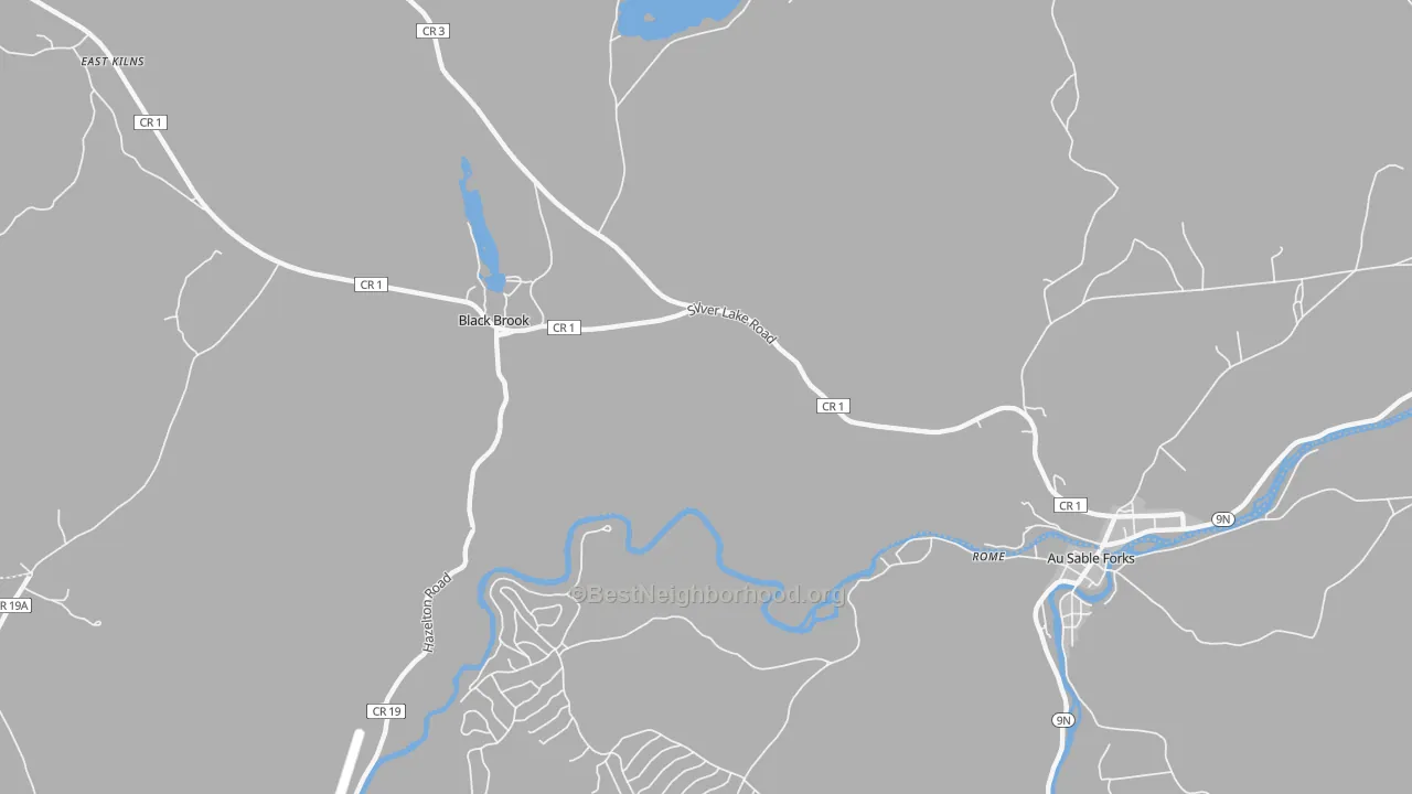 Transit Grade map of Black Brook, NY