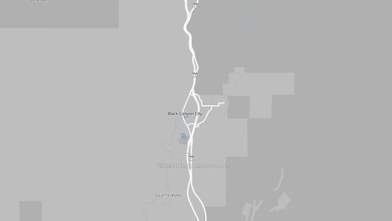Transit Grade map of Black Canyon City, AZ