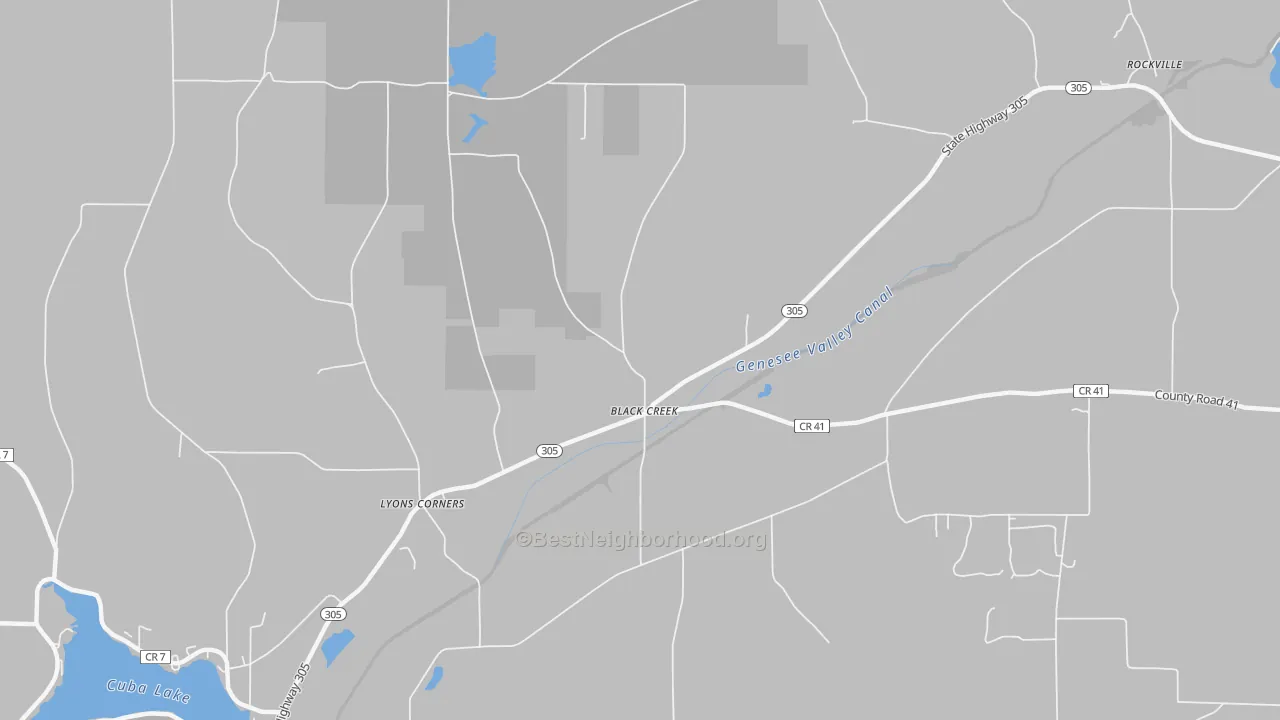 Transit Grade map of Black Creek, NY